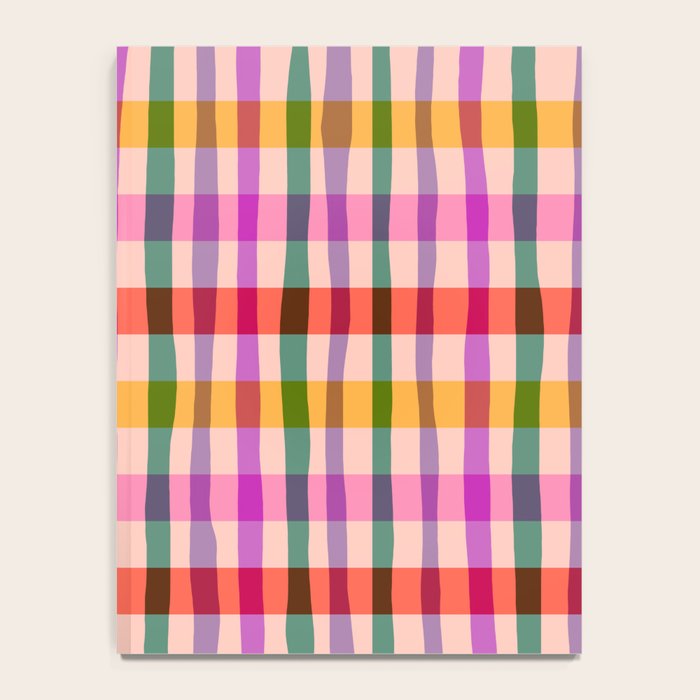 Wobbly Colorful Gingham Pattern Notebook Gallery Image 4