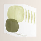 Olive green abstract shapes Wrapping Paper Gallery Image 3