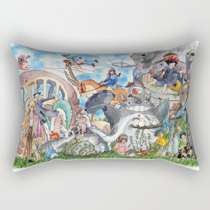 Miyazaki Tribute Rectangular Pillow Gallery Image 2