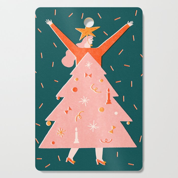 Christmas tree dress Cutting Board Gallery Image 1