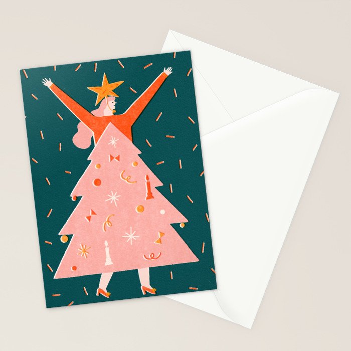 Christmas tree dress Stationery Card Gallery Image 2