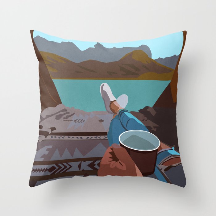 Place out of time Throw Pillow Gallery Image 6