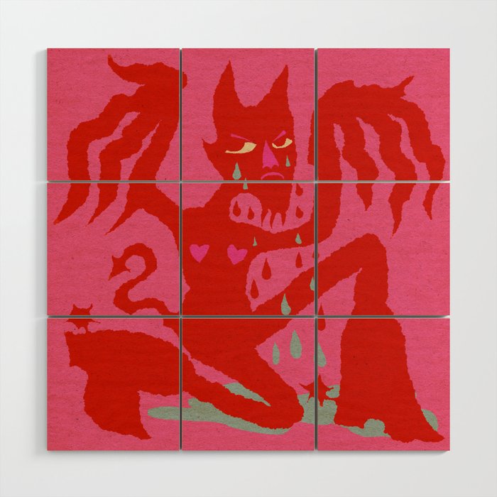 sad devil Wood Wall Art Gallery Image 1