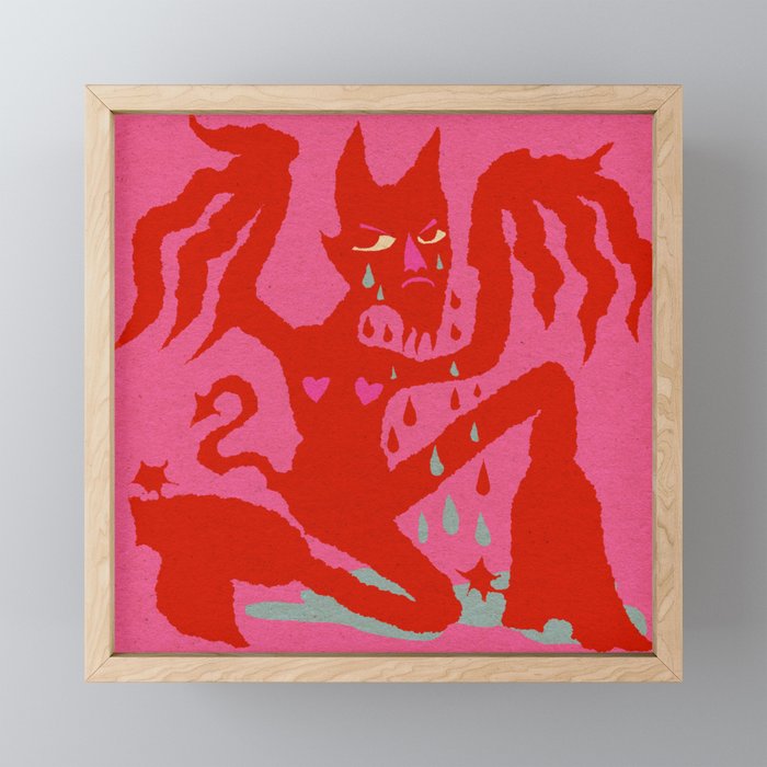 sad devil Mini Art Print Gallery Image 1