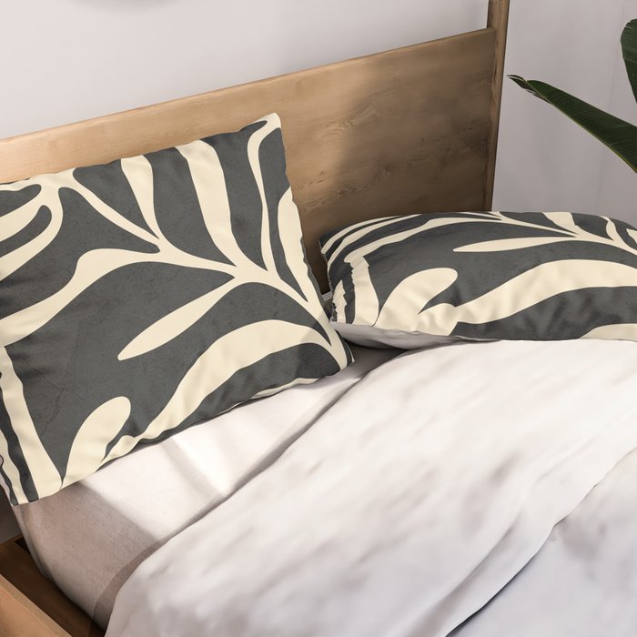 Minimal Abstract Art Plant 1 Pillow Sham Gallery Image 2