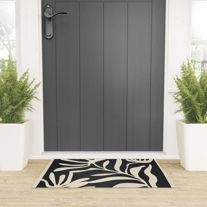 Minimal Abstract Art Plant 1 Welcome Mat Gallery Image 3