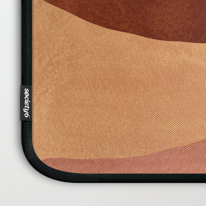 TERRACOTTA NIGHT, abstract landscape, moon and desert Laptop Sleeve Gallery Image 3