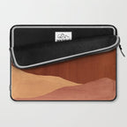 TERRACOTTA NIGHT, abstract landscape, moon and desert Laptop Sleeve Gallery Image 2