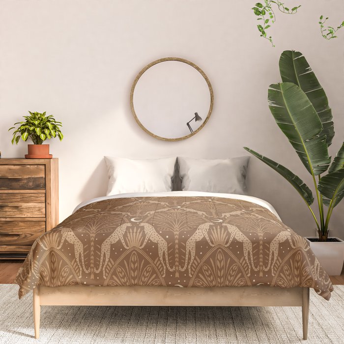 Night Cheetahs - Copper Brown Comforter Gallery Image 3