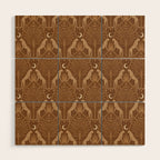 Night Cheetahs - Copper Brown Wood Wall Art Gallery Image 1