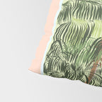 Summer Travel, Tropical Nature Palm Trees, Modern Architecture Palace Illustration Painting Pillow Sham Gallery Image 4