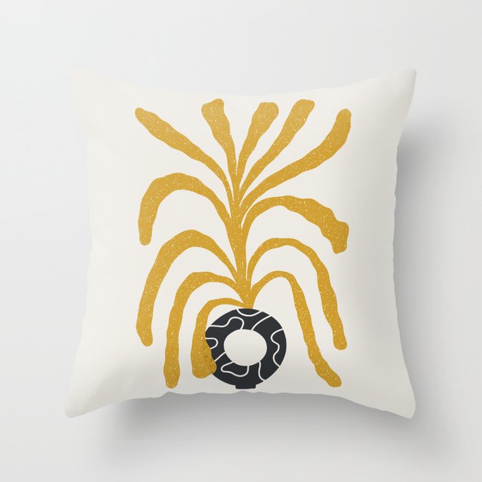 Modern Vase #5 Throw Pillow Gallery Image 1