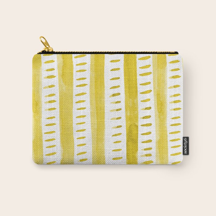 Watercolor lines - yellow Carry All Pouch Gallery Image 1