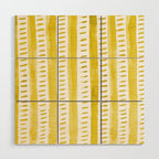 Watercolor lines - yellow Wood Wall Art Gallery Image 1