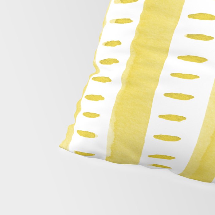 Watercolor lines - yellow Pillow Sham Gallery Image 4