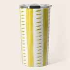 Watercolor lines - yellow Travel Mug Gallery Image 1