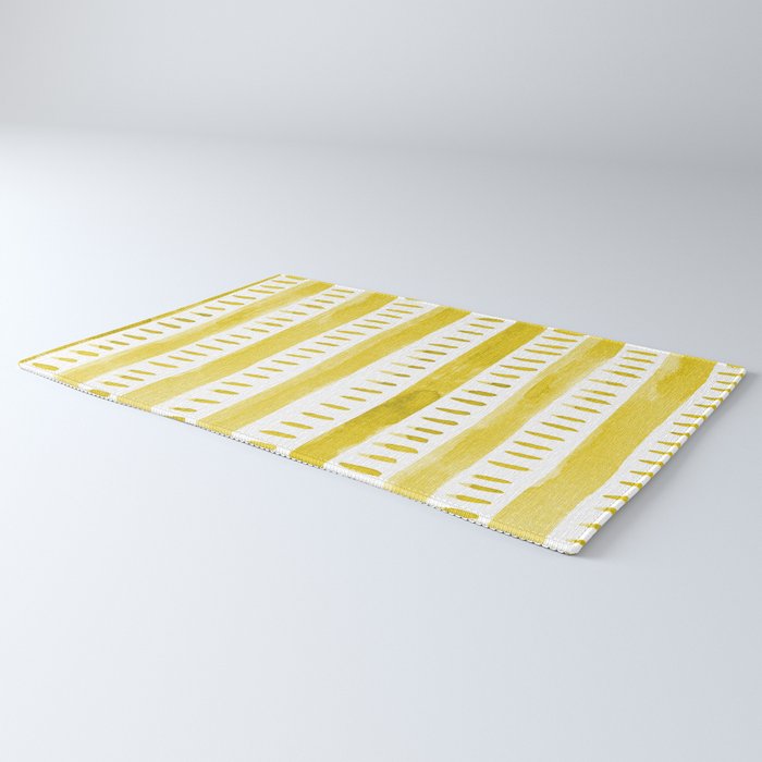Watercolor lines - yellow Rug Gallery Image 3