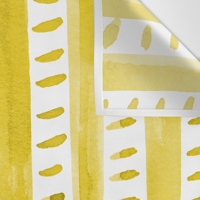 Watercolor lines - yellow Wall Tapestry Gallery Image 3