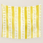 Watercolor lines - yellow Wall Tapestry Gallery Image 4