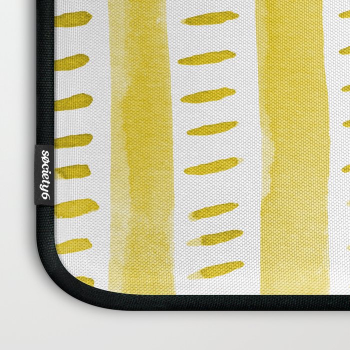 Watercolor lines - yellow Laptop Sleeve Gallery Image 3