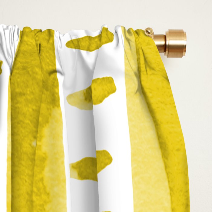 Watercolor lines - yellow Window Curtain Gallery Image 2