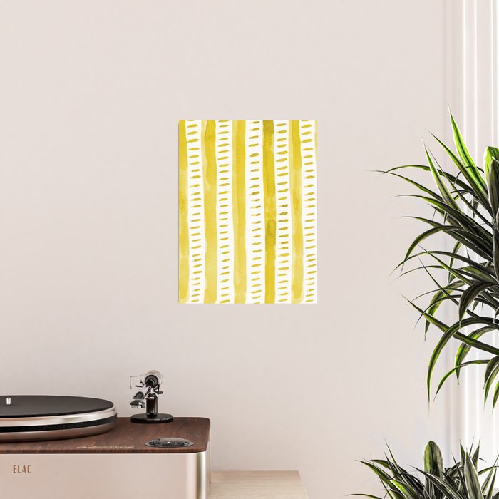 Watercolor lines - yellow Poster Gallery Image 2