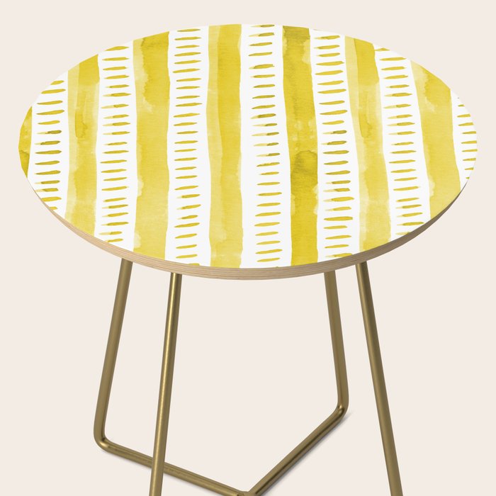 Watercolor lines - yellow Side Table Gallery Image 2