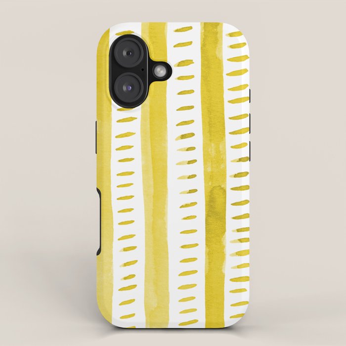 Watercolor lines - yellow iPhone Case Gallery Image 1