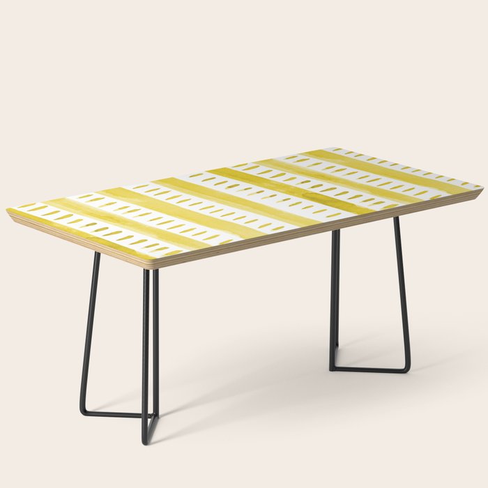 Watercolor lines - yellow Coffee Table Gallery Image 1