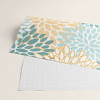 Modern, Floral Prints, Green and Yellow Wrapping Paper Gallery Image 2