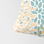 Modern, Floral Prints, Green and Yellow Pillow Sham Gallery Image 4