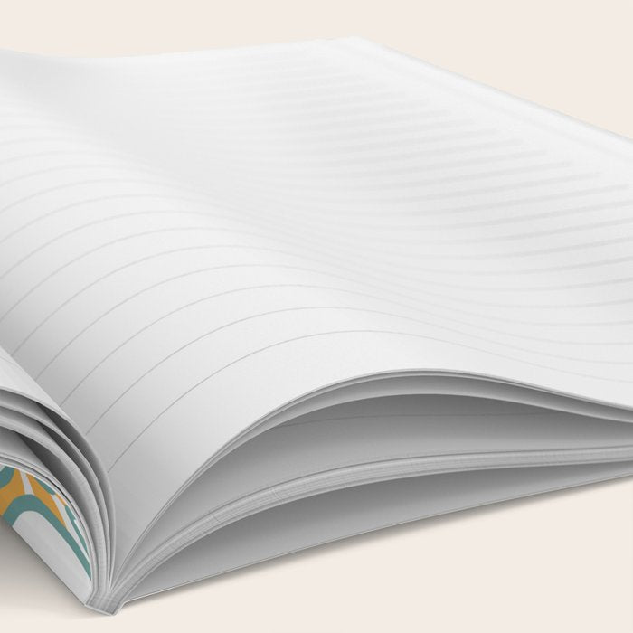 Modern, Floral Prints, Green and Yellow Notebook Gallery Image 2