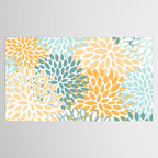 Modern, Floral Prints, Green and Yellow Tablecloth Gallery Image 2