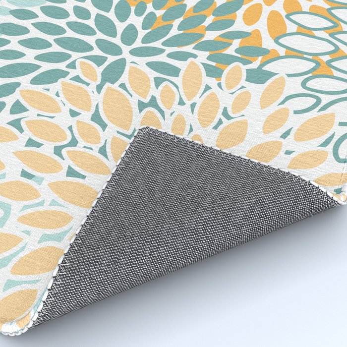 Modern, Floral Prints, Green and Yellow Rug Gallery Image 4