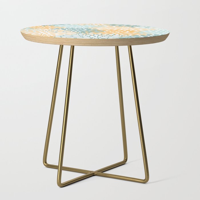 Modern, Floral Prints, Green and Yellow Side Table Gallery Image 1