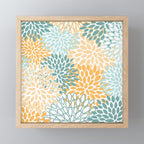Modern, Floral Prints, Green and Yellow Mini Art Print Gallery Image 1