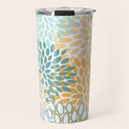 Modern, Floral Prints, Green and Yellow Travel Mug Gallery Image 1