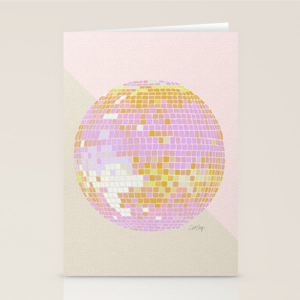 Disco Ball - Peach Stationery Card Gallery Image 2