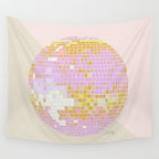 Disco Ball - Peach Wall Tapestry Gallery Image 4