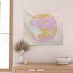 Disco Ball - Peach Wall Tapestry Gallery Image 2