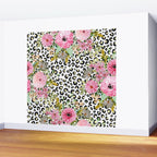 Elegant Leopard Print and Floral Design Wall Mural Gallery Image 2