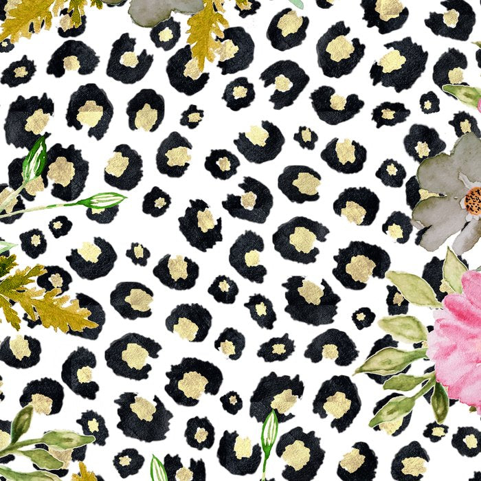 Elegant Leopard Print and Floral Design Coffee Mug Gallery Image 2
