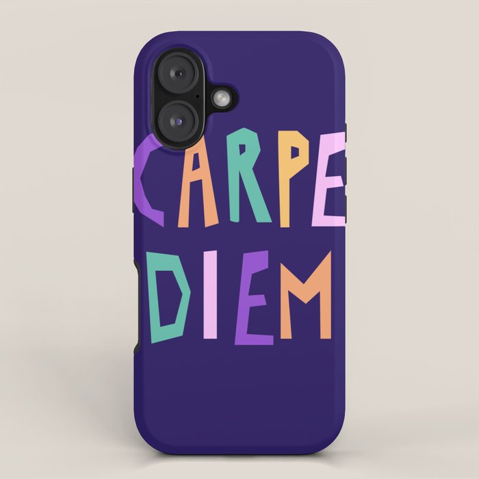 Carpe Diem lettering iPhone Case Gallery Image 1