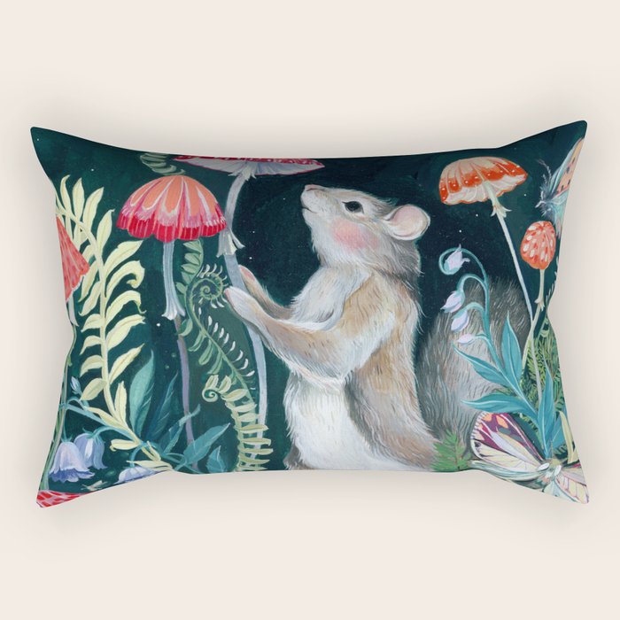 Mushroom garden Rectangular Pillow Gallery Image 1