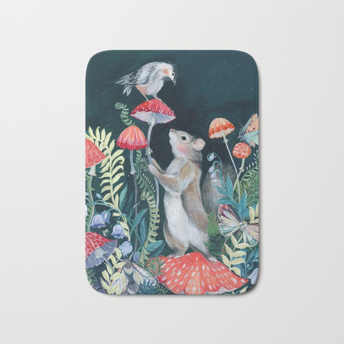 Mushroom garden Bath Mat Gallery Image 1