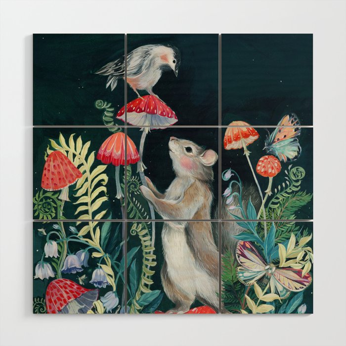 Mushroom garden Wood Wall Art Gallery Image 1