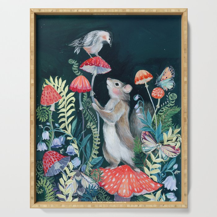 Mushroom garden Serving Tray Gallery Image 1
