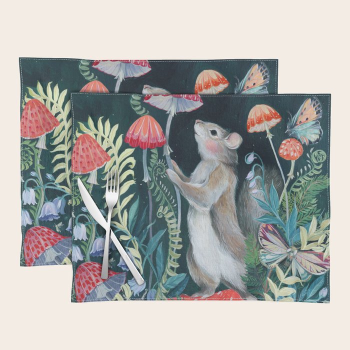 Mushroom garden Placemat Gallery Image 1