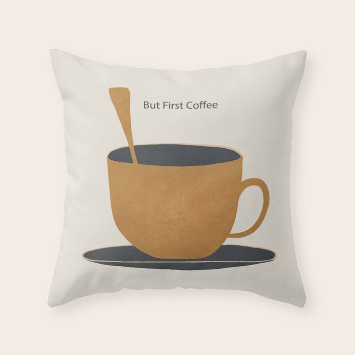 But First Coffee 2 Throw Pillow Gallery Image 6