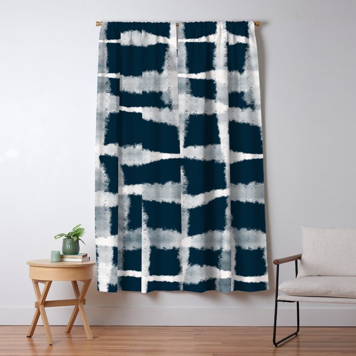 Tie Dye no. 1 in Indigo  Window Curtain Gallery Image 5